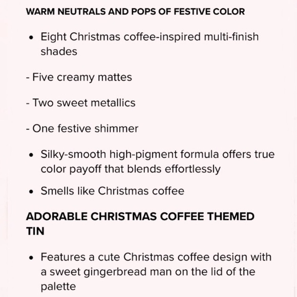 Too Faced Christmas Coffee Bite Sized Eye Shadow Palette - Picture 7 of 13